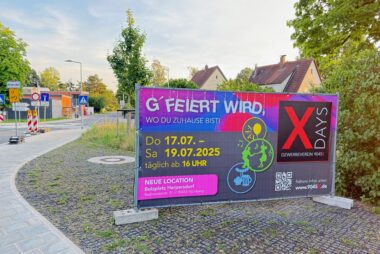 Bauzaunbanner X-Days 2025